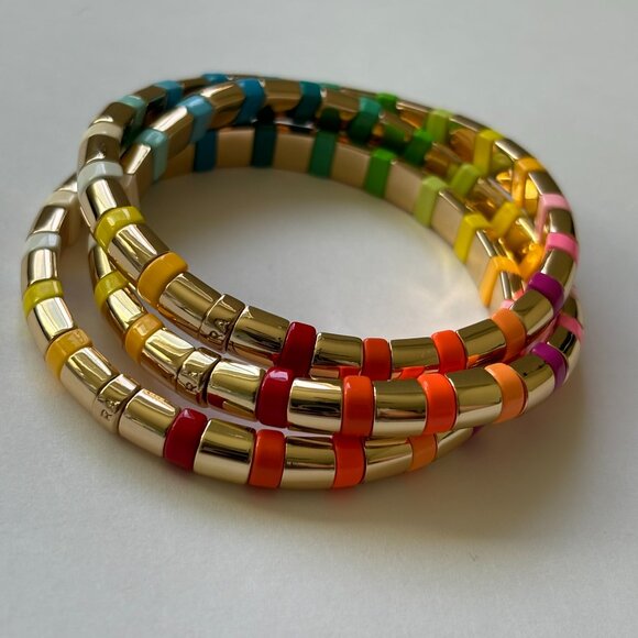NWOT Roxanne Assoulin Set of 3 Not Just Another Rainbow Brite Bracelets - Picture 4 of 6